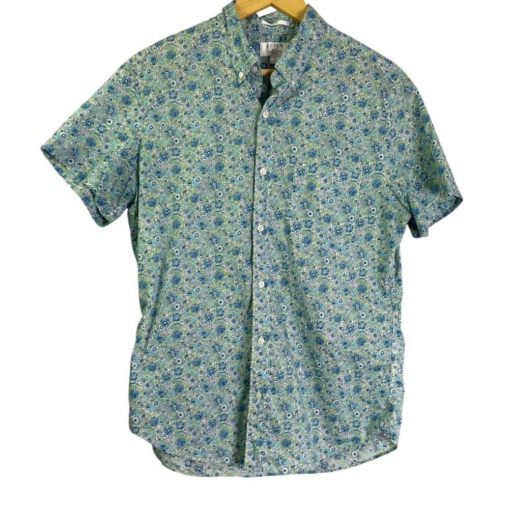 J Crew Men's Short-Sleeve Shirt in Liberty Fabrics Danjo Floral